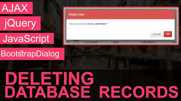 PHP PROJECT: How To Delete Data from MySQL Database with AJAX jQuery JavaScript PHP BootstrapDialog