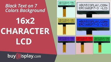 16x2 Character LCD RGB Backlight Display Module,Black Text on 7 Colors Background