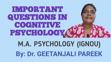 Cognitive psychology MPC 001 Unit 1 important questions #ignou #cognitivepsychology