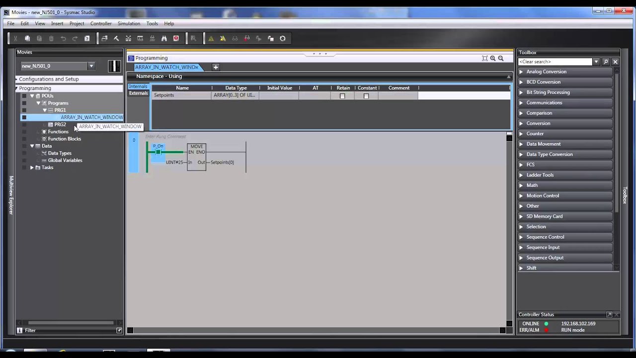 supervisorio Advantages of Tabs in Sysmac Studio