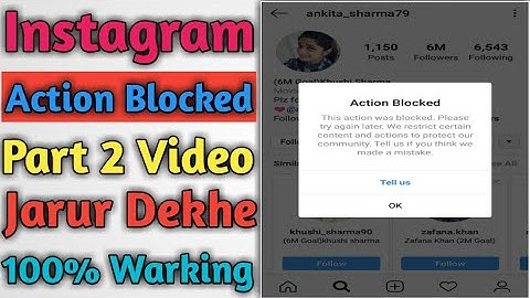 Action blocked Instagram solved / fix