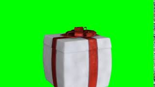 Bouncing Gift Box On Green Screen
