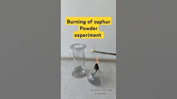 sulphur powder burns, it reacts with oxygen in the air to produce sulfur dioxide #shorts #chemistry