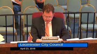 Leominster City Council 4-23-18 pt.  1
