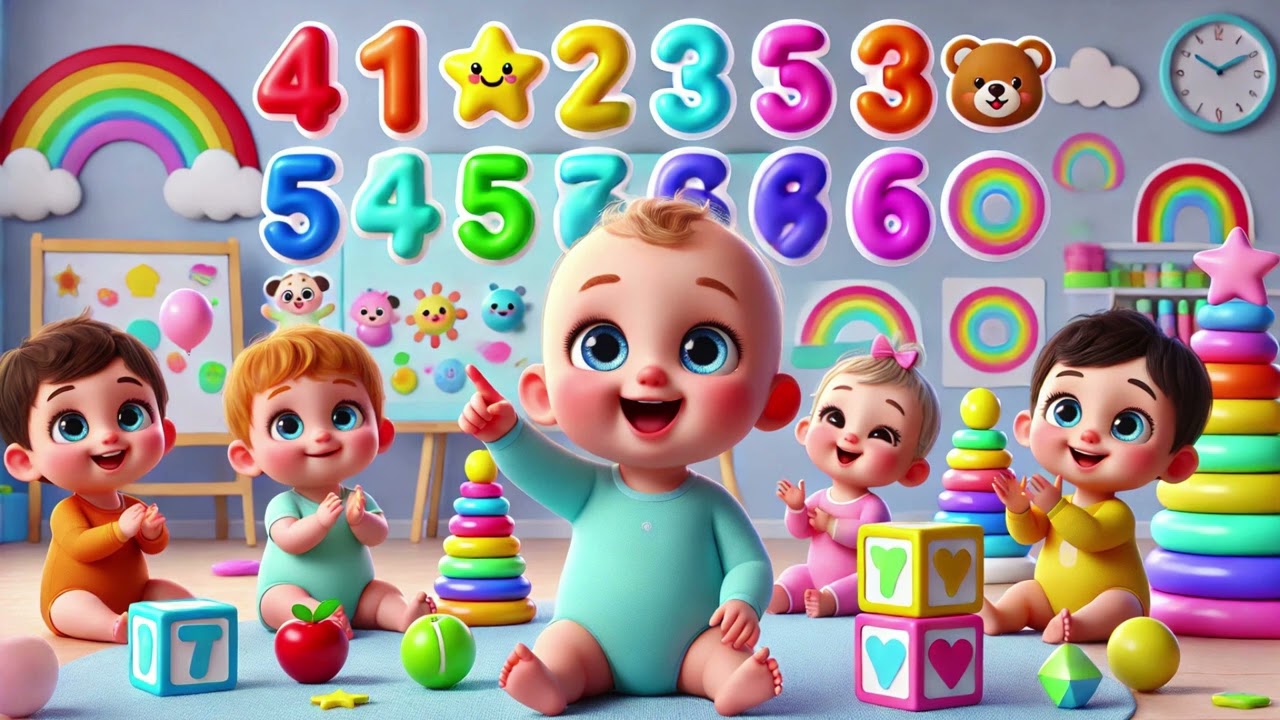 🔢🎉 Baby Learns Counting 1–10 | Fun Numbers Adventure for Toddlers 👶✨ | Colorful
