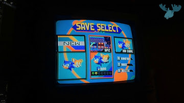 Sonic Mania on a 13" CRT Television & Genesis Controller
