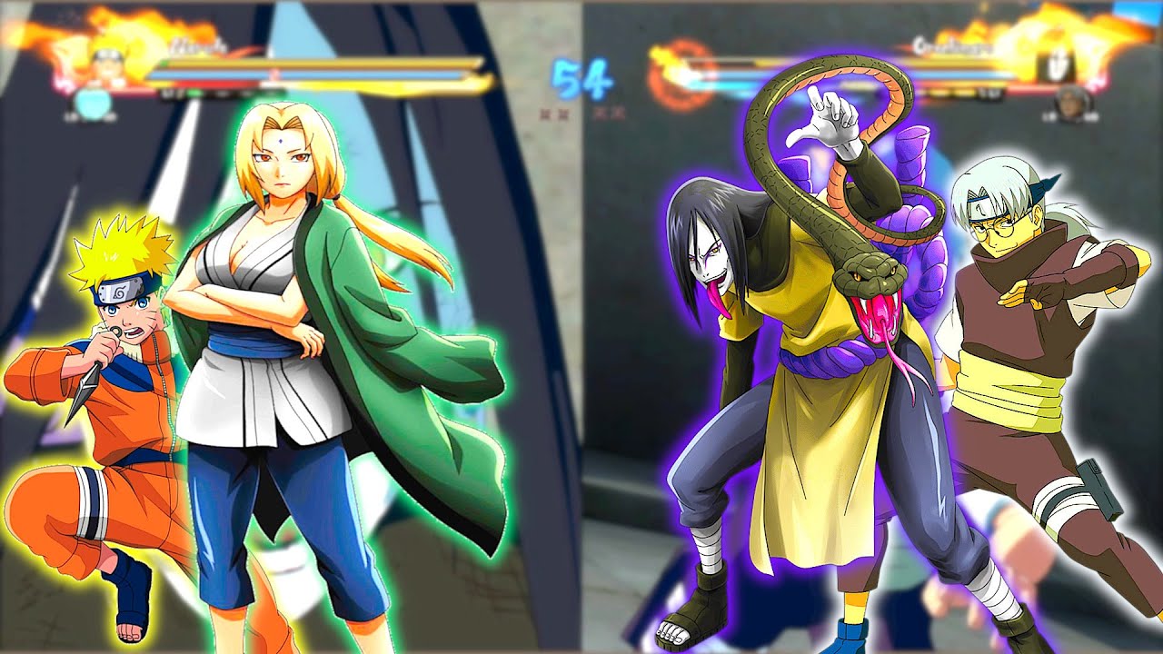 Tsunade & Classic Naruto vs Orochimaru & Kabuto [AI vs AI] - NARUTO