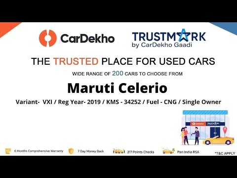 Cardekho Trustmark - 2019 Maruti Celerio VXI CNG Optional  MH14HK0927  (Goregaon Store)