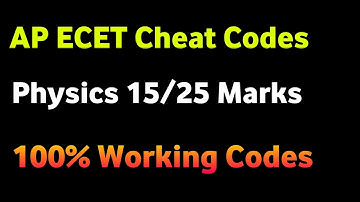 AP ECET 2023 cheat codes physics cheat codes 100% working codes#ecetcheatcodes