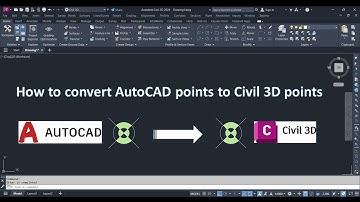 How to convert AutoCAD points to Civil 3D points
