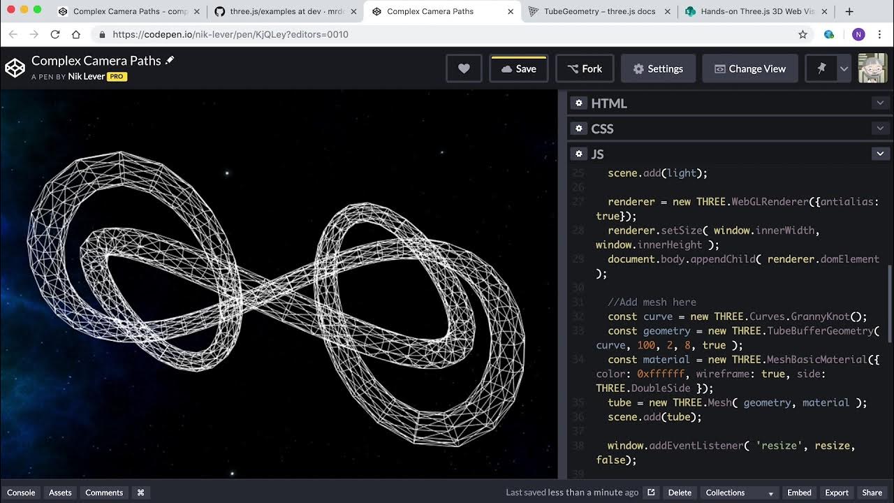 Hands-On Threejs - Camera Paths - Youtube