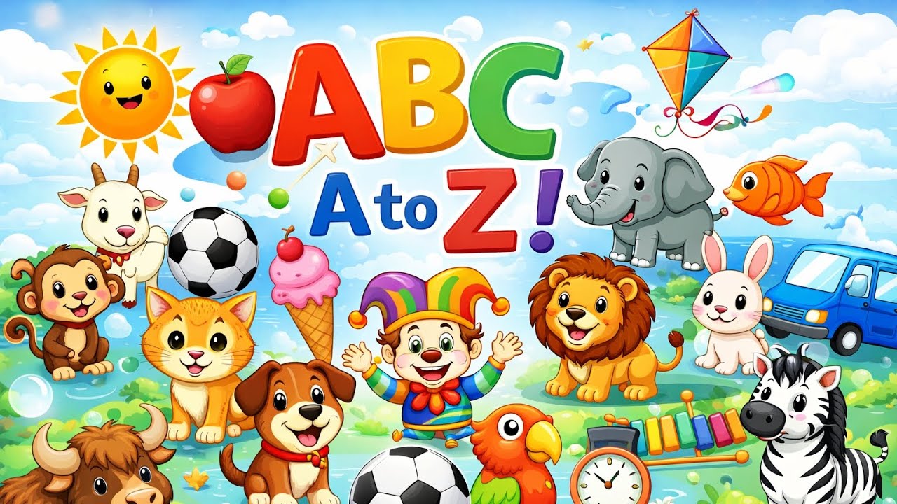 Learn ABC Alphabet A to Z | ABC Song with Animals 🦁🐘 | Kids Learning ...