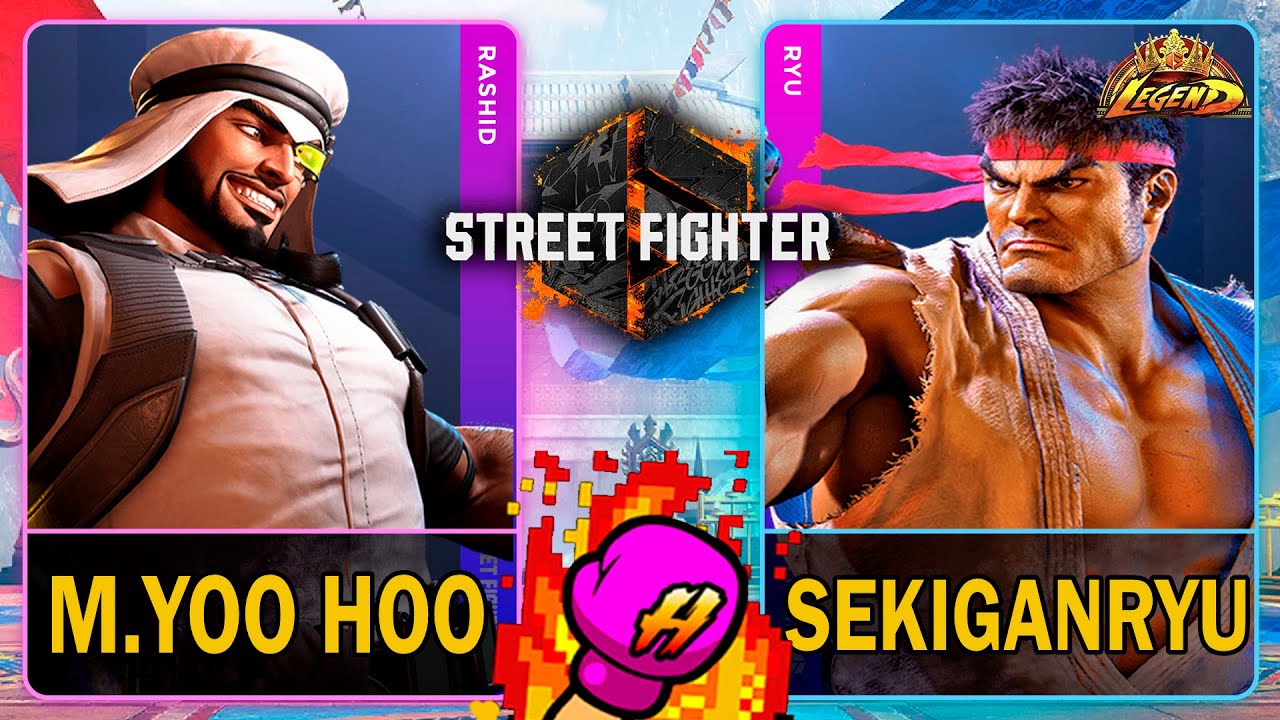 SF6 M.Yoo Hoo (RASHID) VS Sekiganryu (RYU)🥊Street Fighter 6🥊スト6🥊4K 60ᶠᵖˢ