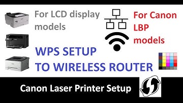 Canon WiFi Setup WPS for laser printers LBP113w LBP223dw LBP621Cw and similar 5-line LCD models