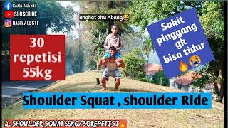 Challenge Shoulder ride part 2 beban pake temen.
