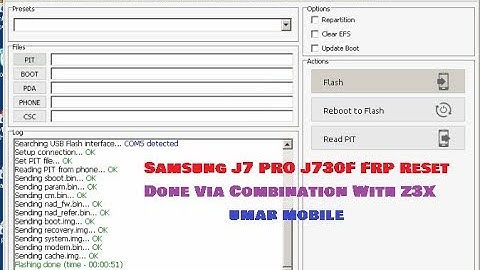 Samsung J7 PRO J730F FRP Reset Done Via Combination With Z3X