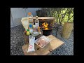 落ち葉で🍂焚火🔥朝食に元気が出る唐揚げ丼を作って✌️今日も暑い1日を乗り越えてもらいましょう💪😁