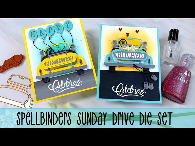 Spellbinders Etched Dies-Die D-Lites Sunday Drive - Hitched