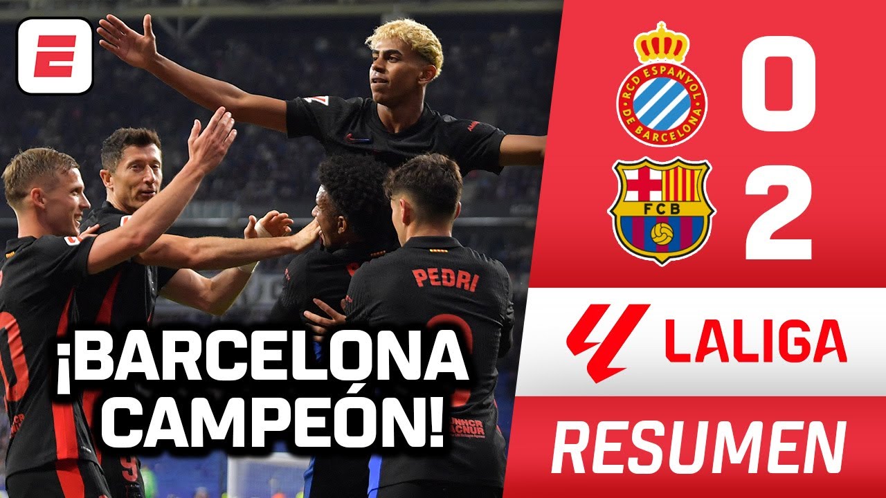 BARCELONA CAMPEÓN DE LA LIGA. Lamine Yamal lo selló con un GOL EXTRAORDINARIO vs Espanyol | La Liga
