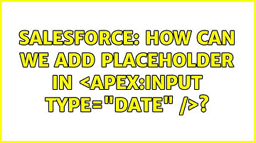 Salesforce: How can we add placeholder in ＜apex:input type="Date" /＞?