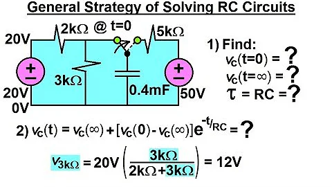 Electrical Engineering: Ch 8: RC & RL Circuits (31 of 65) General Strategy of Solving RC Circuits