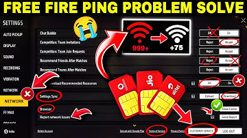 free fire ping problem solution jio sim/FF PING PROBLEM SOLVE/FF Normal Ping But Not Working/part- 4
