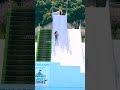 look how high they jump off this crazy slide!