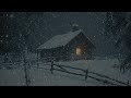 Winter Night Storm in the Mountains ❄️ Powerful Blizzard Winds for Relaxation