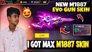 Finally I Got New M1887 Evo Gun Skin & Max Level Upgrade {lvl-7} Garena Free Fire#tamil#ajjeffy