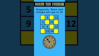 Math | Numbers | Equations | Add | 4x4 Magic Square Puzzle 🧠 | Solve the  Mystery! | Genius screenshot 3