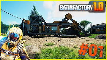 SatisFactory 1.0 - Lets Play - Ep.01: The Grind Begins! (Blind PlayThrough)