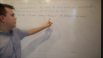 AP Calculus AB 2013 Free Response Problem 2 Walkthrough