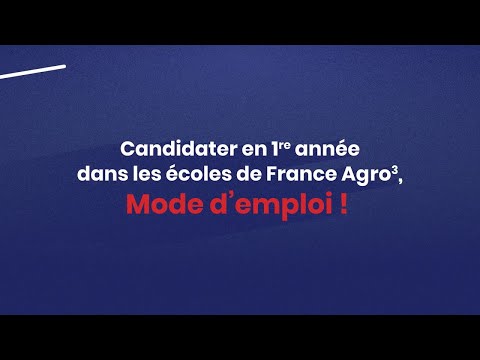 S'inscrire à PURPAN : mode d'emploi pour intégrer une école du réseau France Agro³ sur PARCOURSUP.