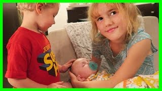 These kids want a baby! w/ Kitties Mama