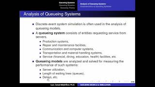 Simulation Modeling 54 Analysis of Queueing Systems