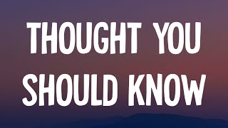 Morgan Wallen - Thought You Should Know (Lyrics)