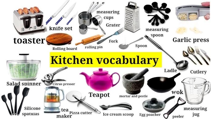 Kitchen utilities - Daily use Vocabulary