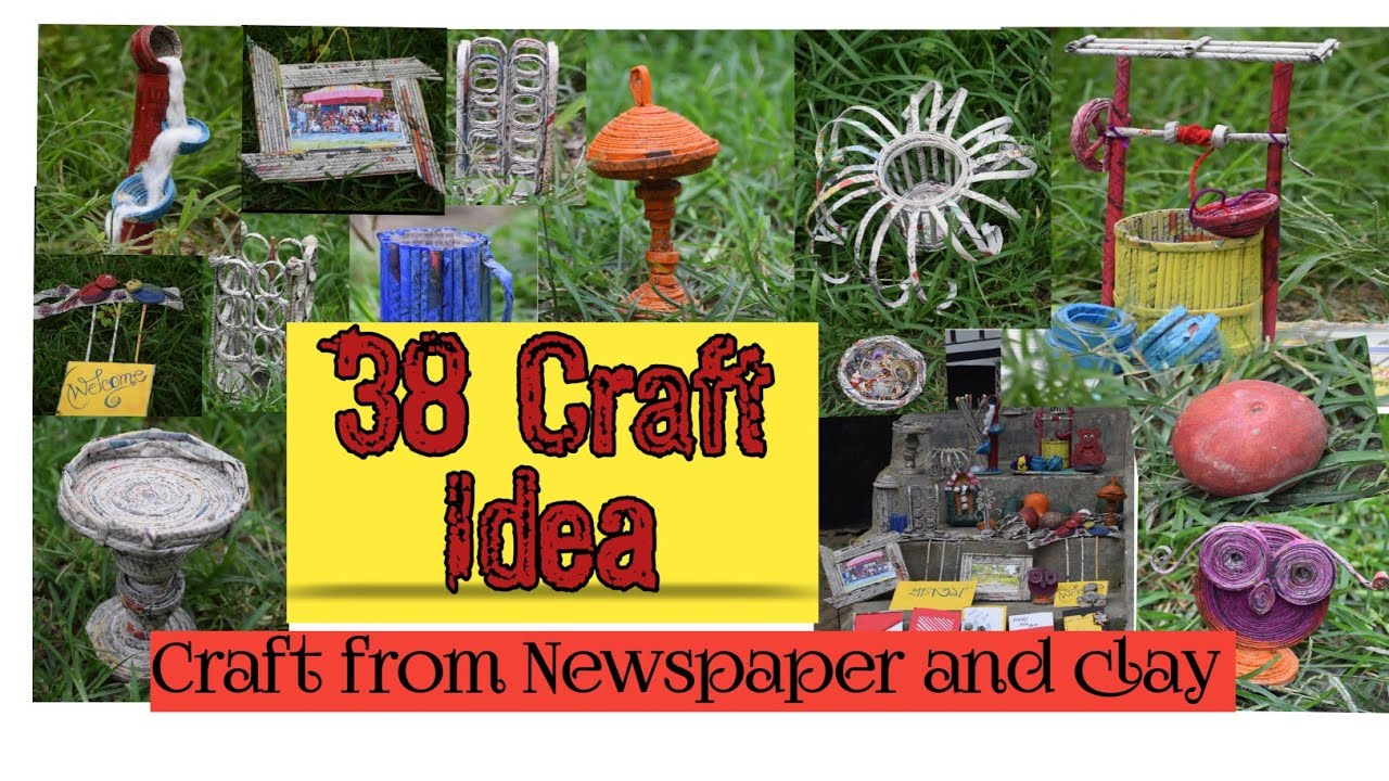 Craft From Newspaper and Clay | New craft Video| News Paper Craft 2020
