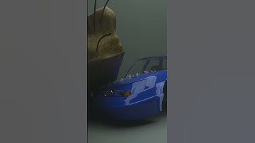 A destroyed 3D car model (videogame) #gamedevblog  #indiegames #3dgamedevelopment #solodev #blender
