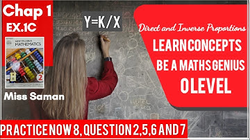 Mathematics 8th grade|Chap.1(Ex.1c) |Inverse Proportion, (y=k/x) part 2| Knowledge Academy Teams