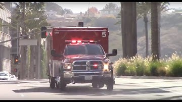 LAFD NEW Rescue 5 Transporting