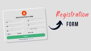 Neumorphism Registration Form using Html CSS