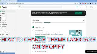 HOW TO CHANGE DEFAULT THEME LANGUAGE ON SHOPIFY