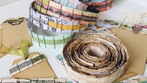 Scrap Paper Ruffle Rolls - Tutorial (BUST THOSE STRIP SCRAPS!)