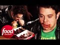 Hellfire Hot Wings Challenge Sets Adam's Face On Fire! | Man v Food