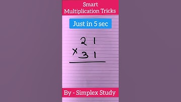 Smart Multiplication Tricks || Just in 5 Second || Simplex Study|| #shorts #viral #maths #tricks