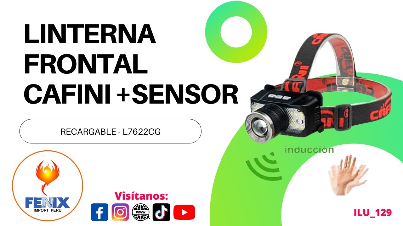 Linternas De Cabeza Recargables Lampara Frontal LED de Frente Alta Potencia