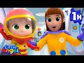 We Want To BeAstrounauts | Little Angel | Kids Cartoons &amp; Nursery Rhymes | Moonbug Kids