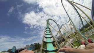 Kraken at SeaWorld Orlando Roller Coaster FULL 60fps Front Row POV 2016 GoPro Version