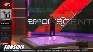 ... credit link:
http://fansided.com/2014/08/14/lil-wayne-freestyles-sportscenter-theme-video/